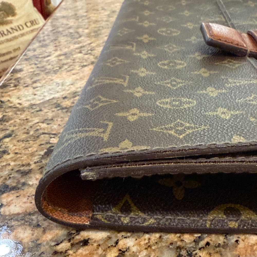 LV authentic monogram minister briefcase pre-date code interior pocket & divider - Picture 10 of 11